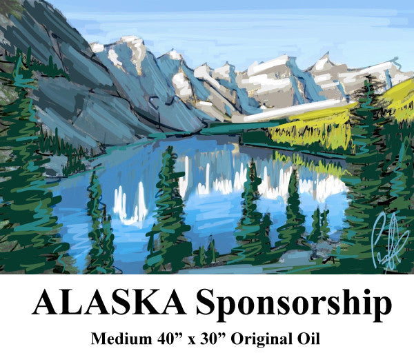 Alaska Sponsorship - Medium 40" x 30" Original Oil