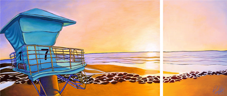 Low Tide at Tower 7 Diptych