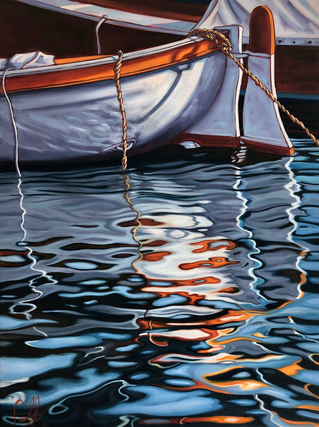 Portofino Boat Reflections