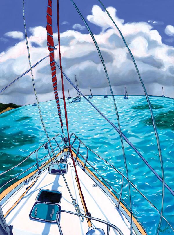 Stormy Skies Over the Tobago Cays Matted Print 8x10 (11x14 mat)