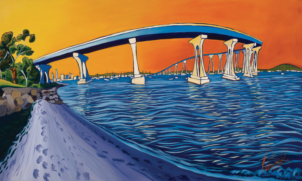 The Blue Bridge Perfect Giclee on Metal