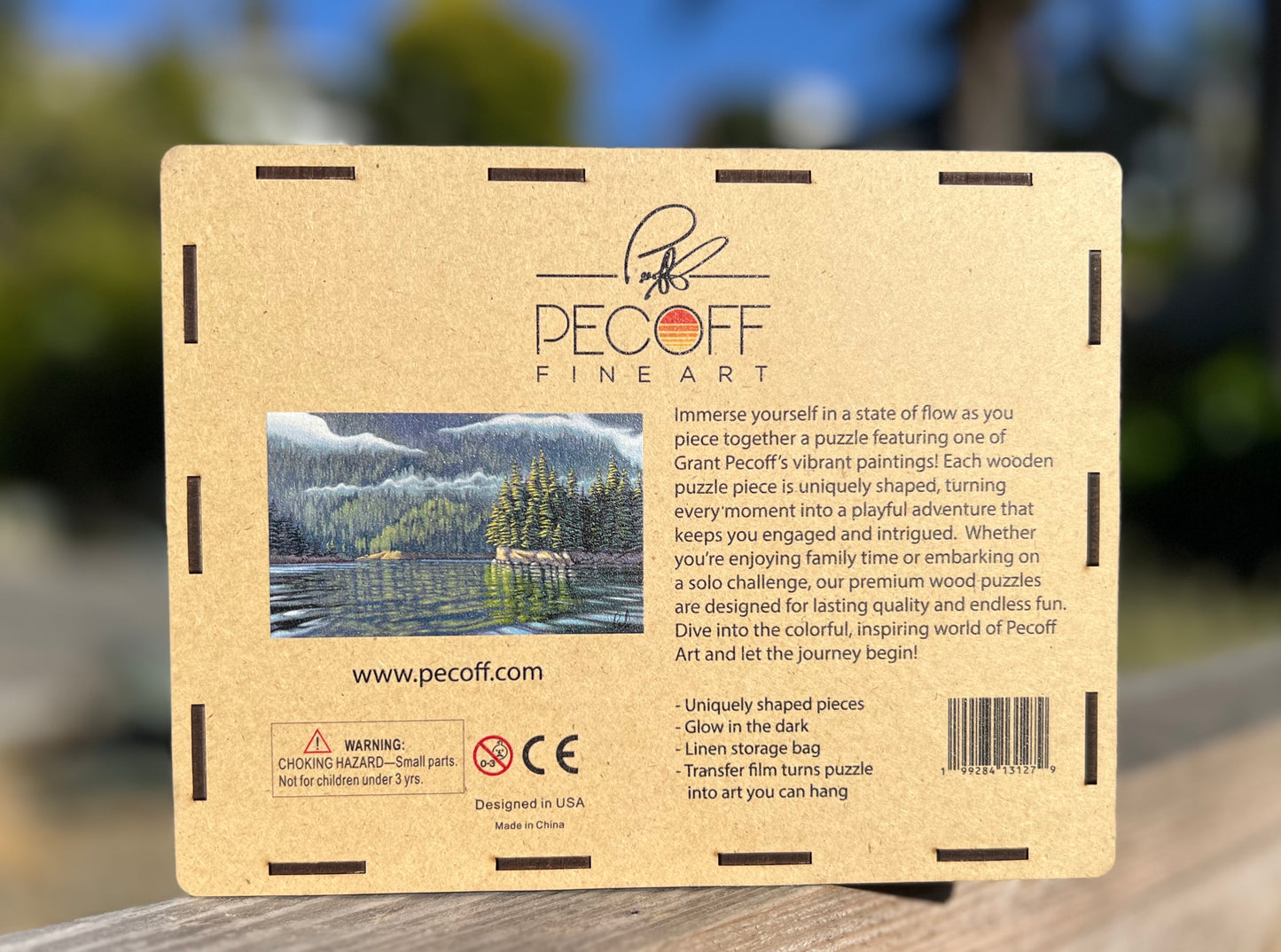 Morning Mist Drifting Through the Trees Artisanal Wooden Puzzle