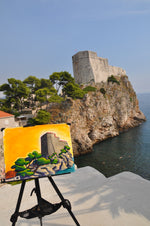 Plein Air Water Soluble Oil on paper- Dubrovnik, Croatia