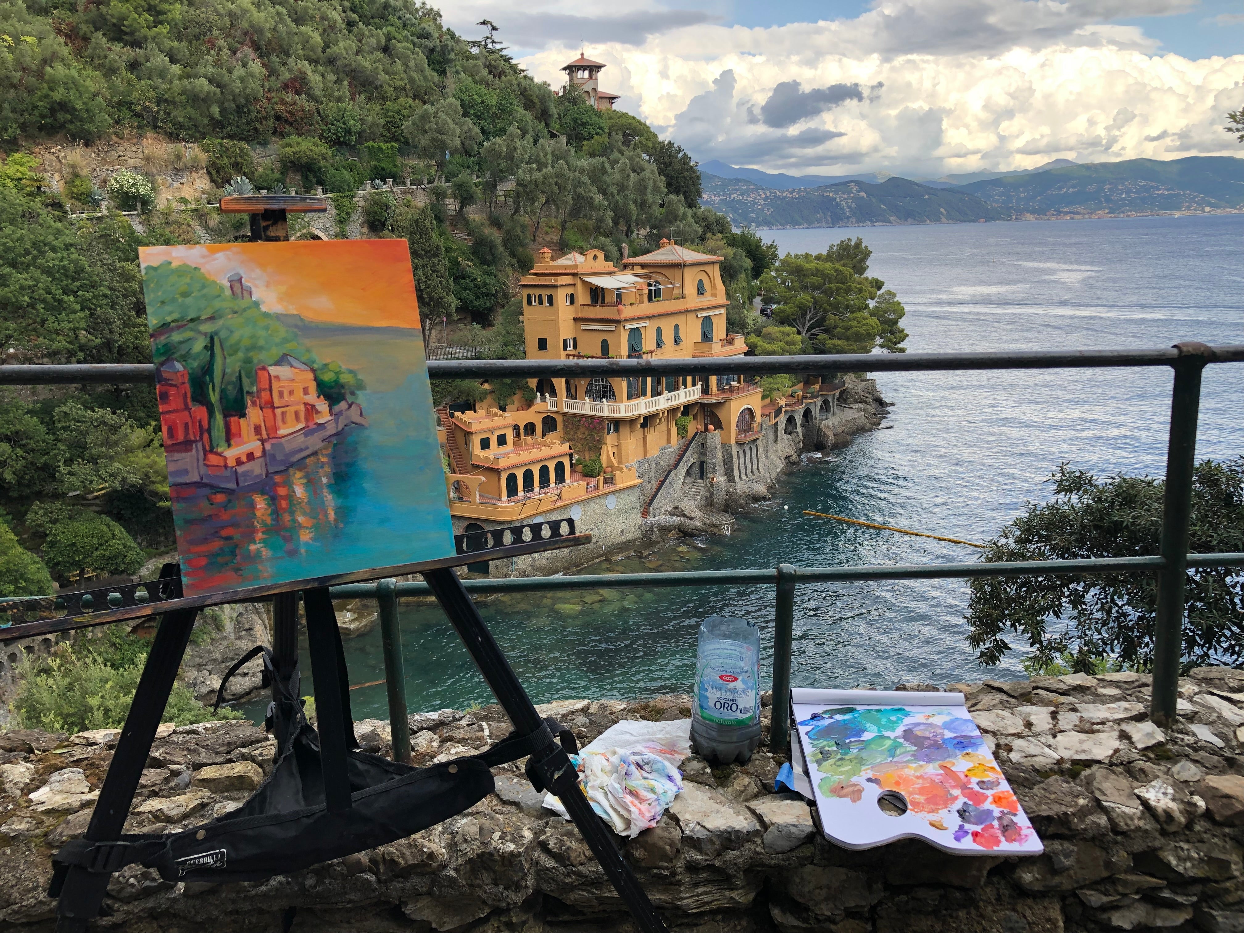 Portofino- Small Plein Air Oil Study