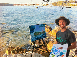 Plein Air Water Soluble Oil on paper- Rovinj, Croatia