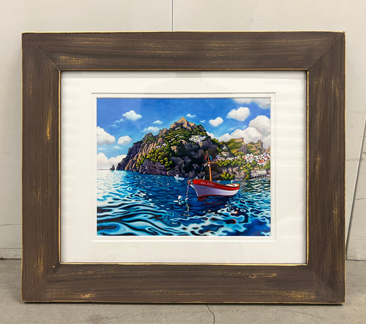 Luce del Mare Paper Print- Espresso Weathered Frame