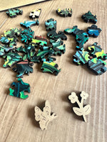 Morning Mist Drifting Through the Trees Artisanal Wooden Puzzle