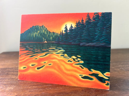 Fiery Sunset in Alaska Notecard