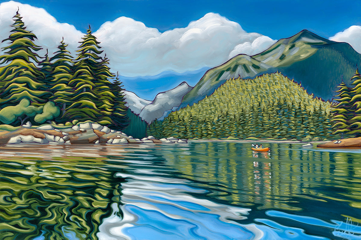 Kayaking the Cove Limited-Edition on Canvas