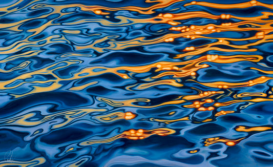 Patterns of Sunlight Framed Metal Print- White Frame