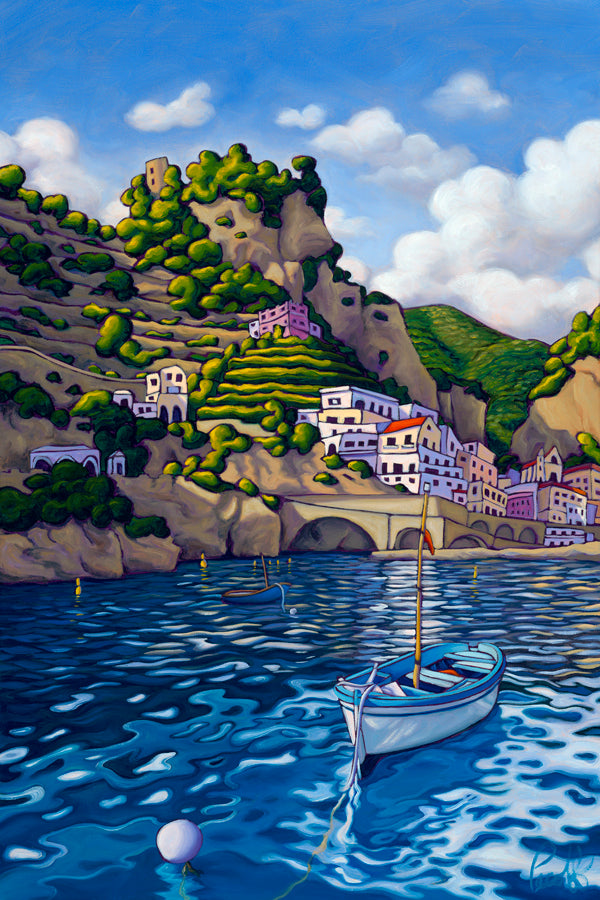 Sunday on the Amalfi Small Canvas Giclee