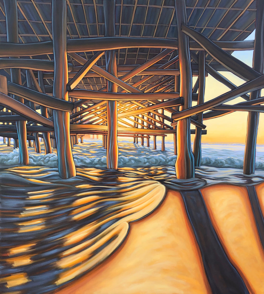 Sunset on Crystal Pier Notecard