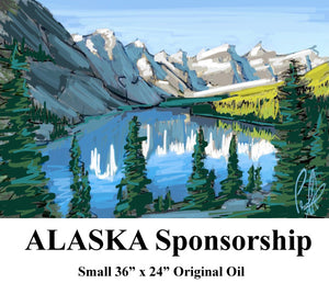 Alaska Sponsorship - Small 36" x 24" Original Oil