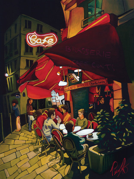 Cafe Conti Limited-Edition on Canvas