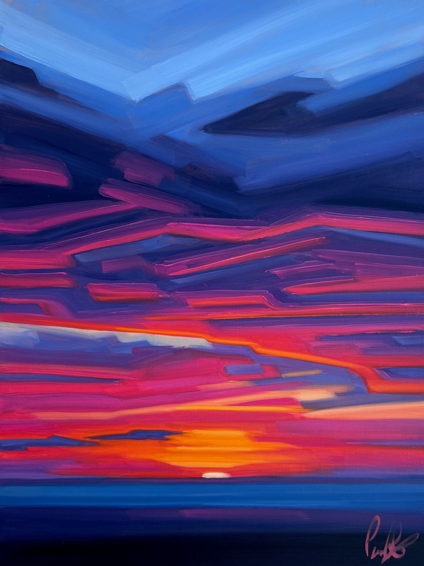 Clouds Painted Red With the Sun