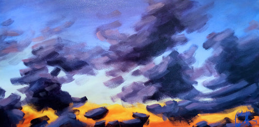 Cumulus Clouds at Sunset