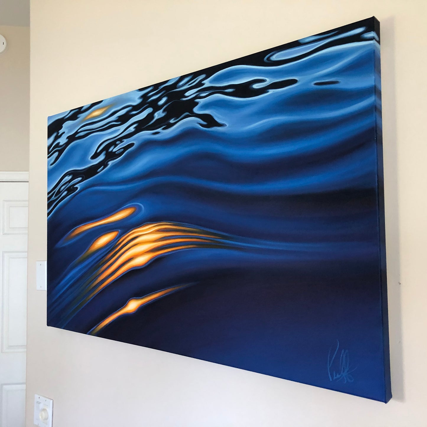 Light Waves Rippling on the Water Original Oil