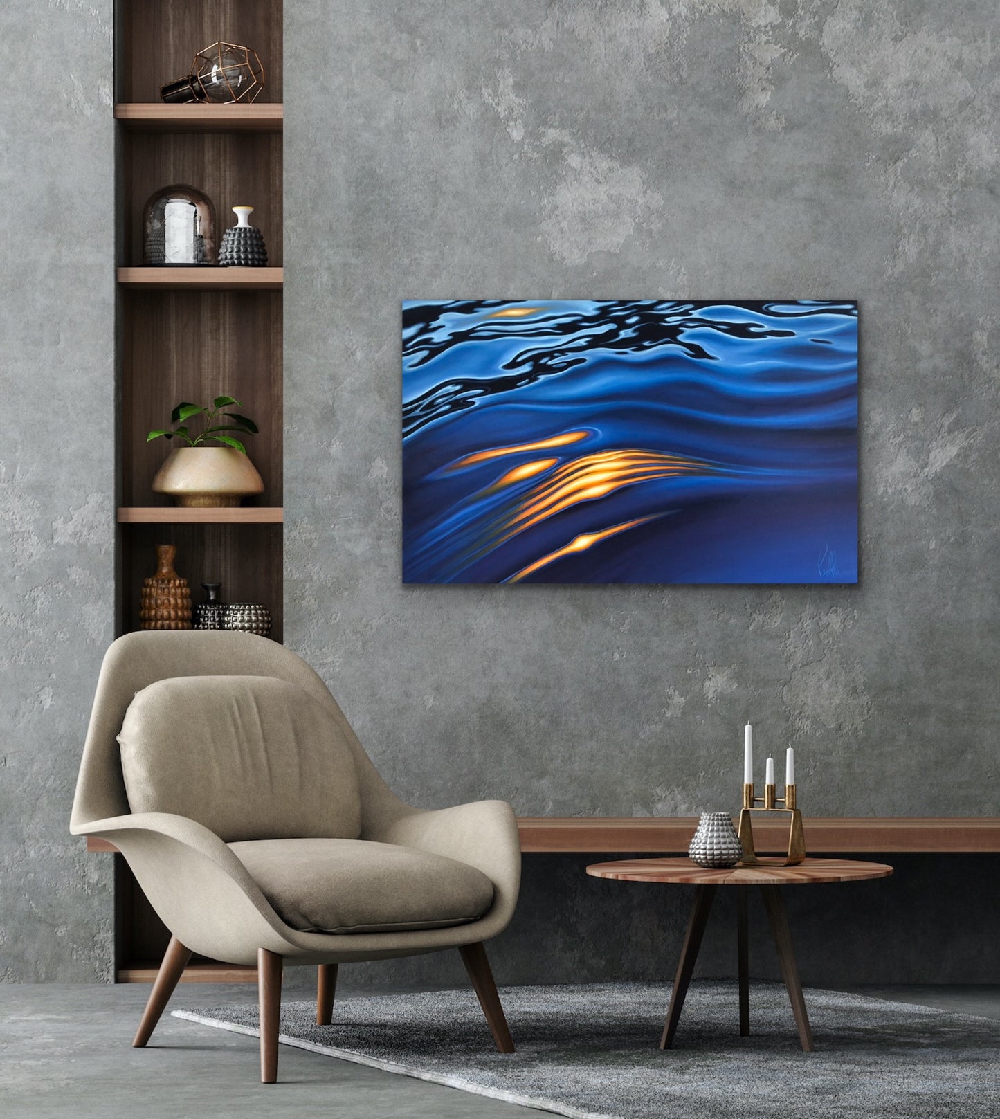 Light Waves Rippling on the Water Original Oil