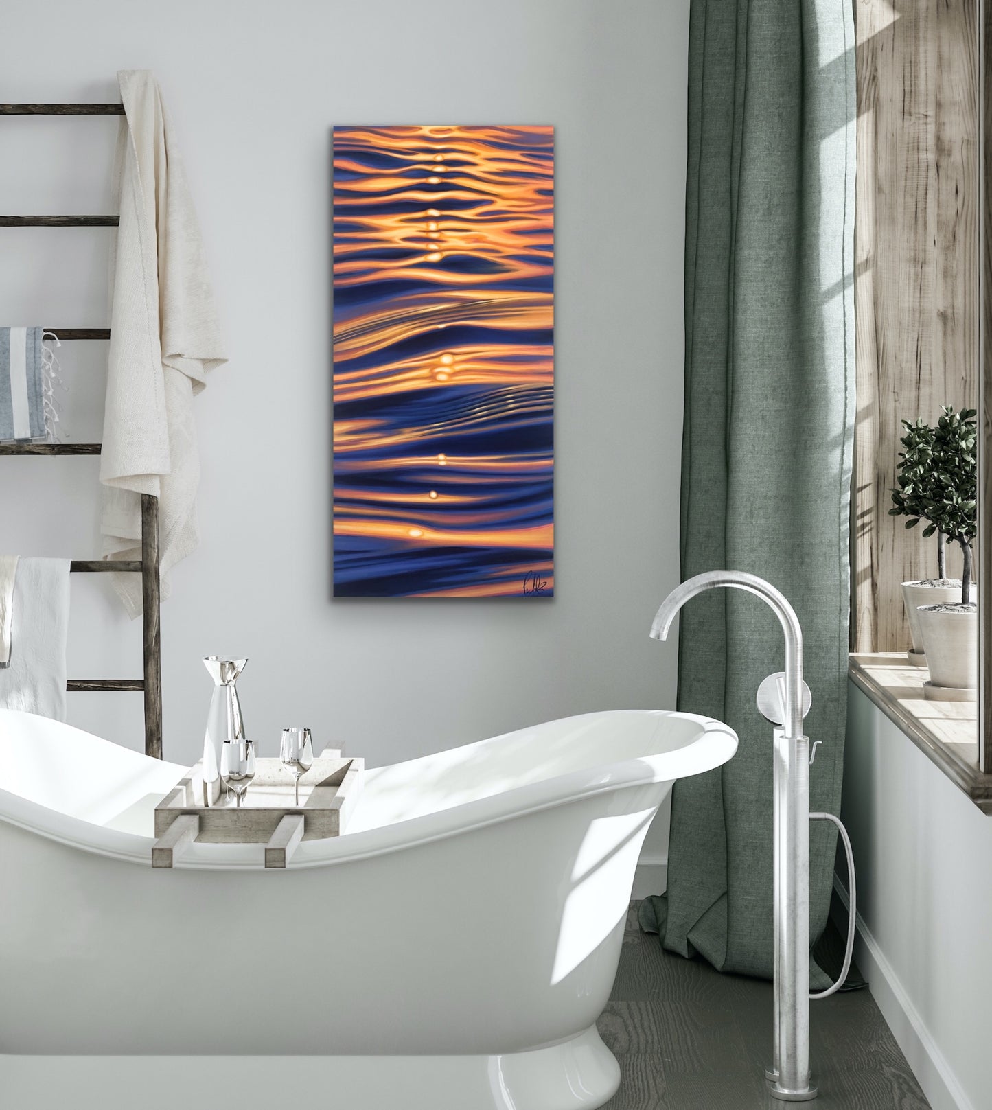 Glassy Golden Ripples of Light