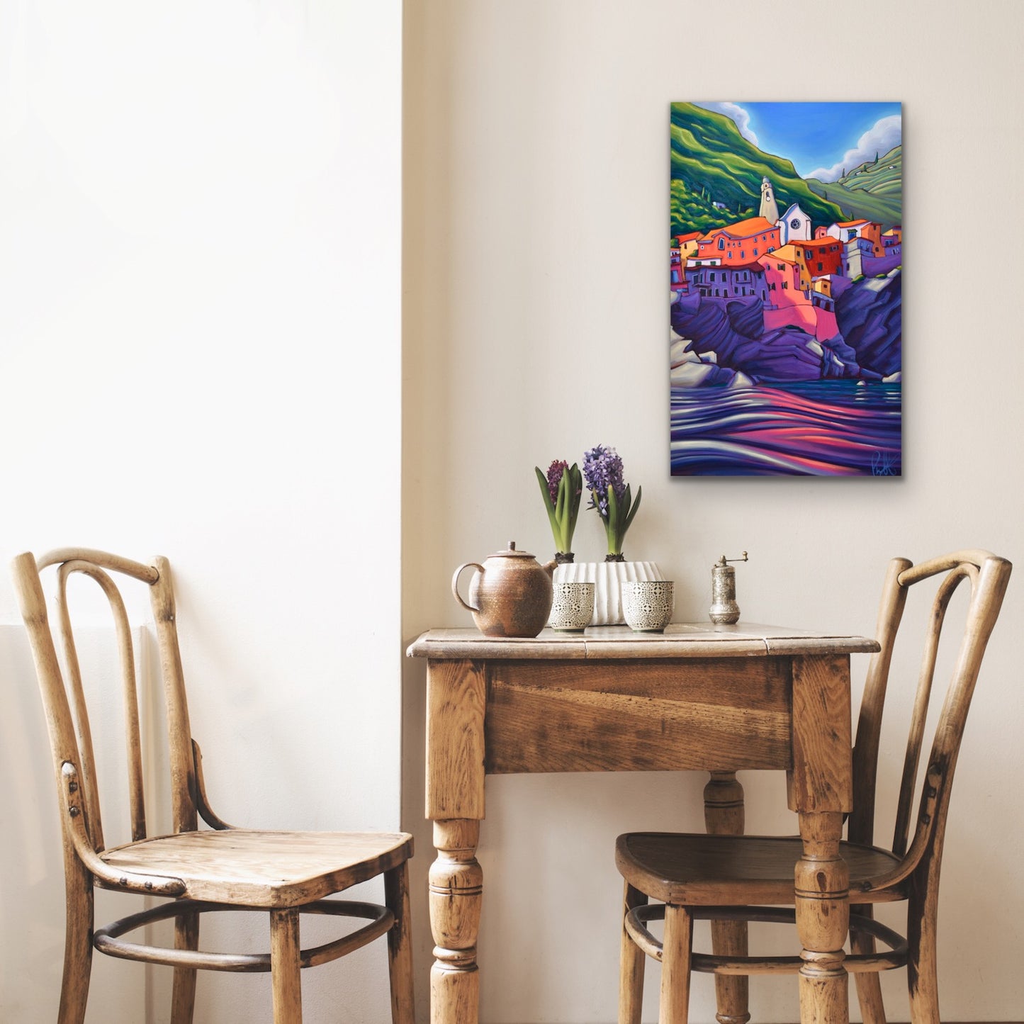 Seaside at Cinque Terra Original Oil