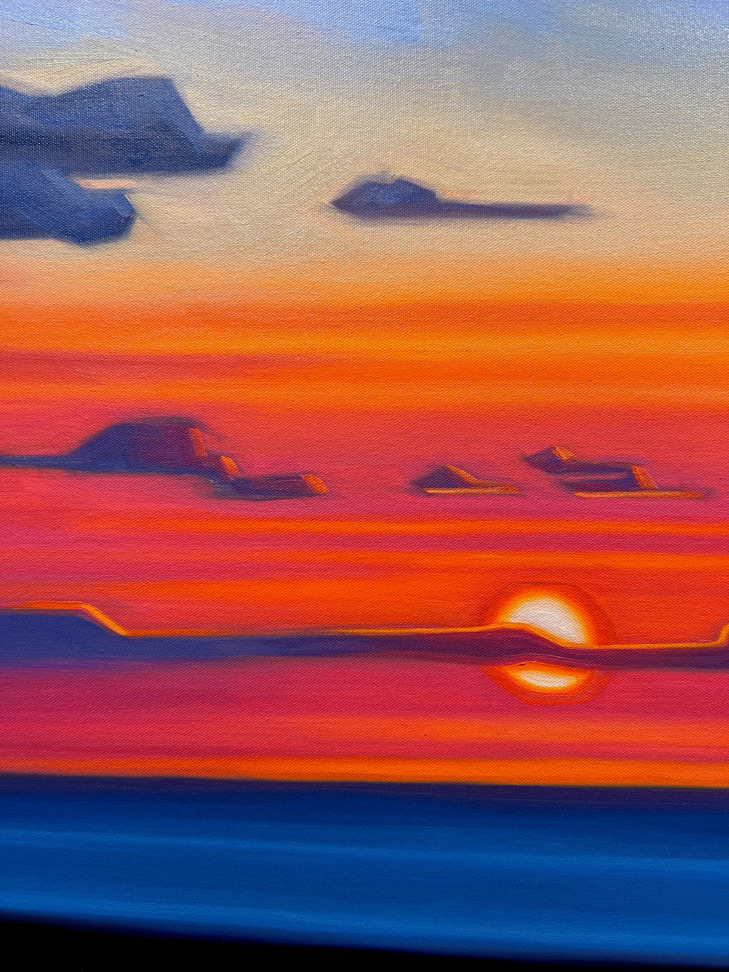 Expansive Sunset Passing Through Time