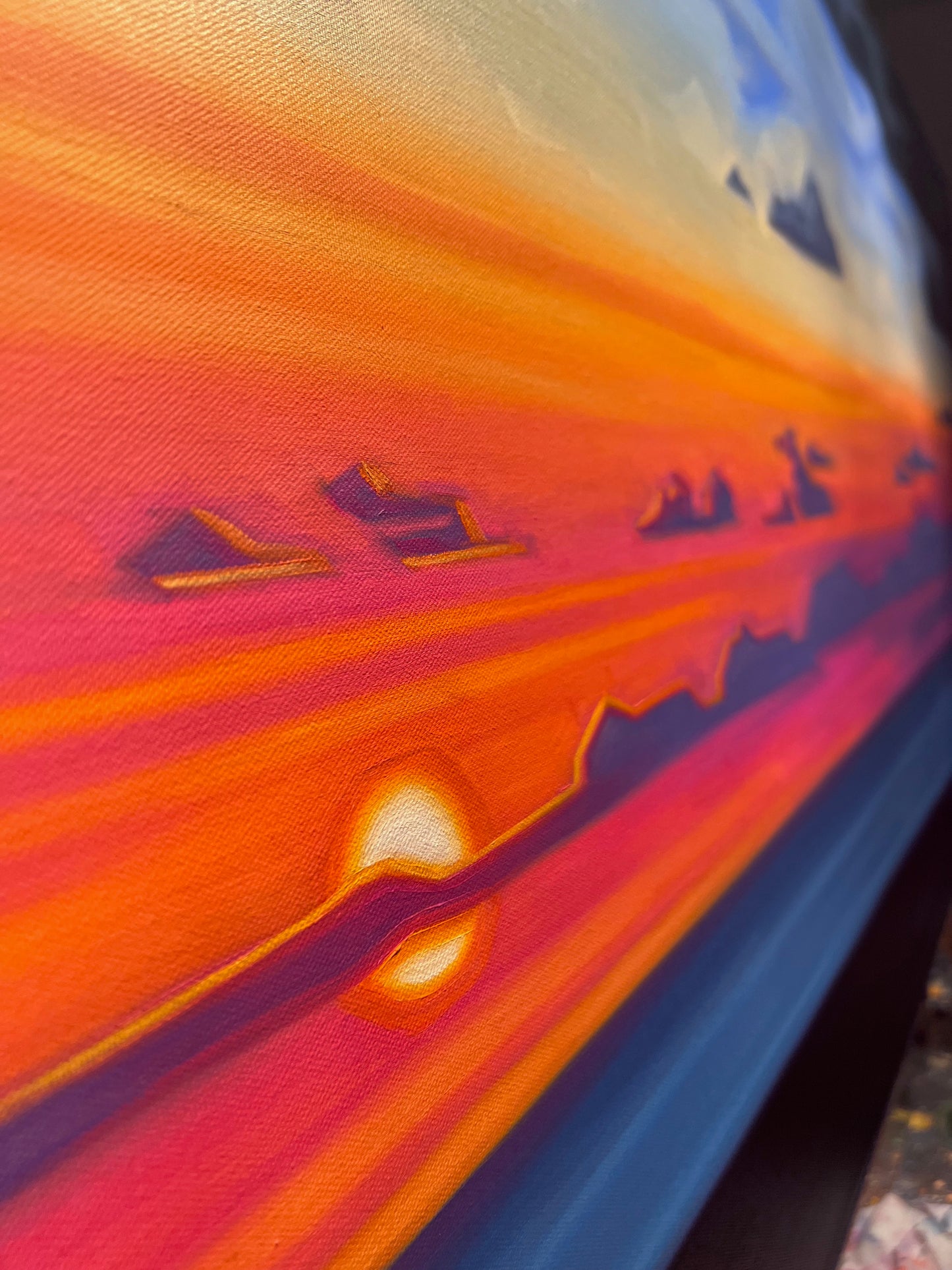 Expansive Sunset Passing Through Time