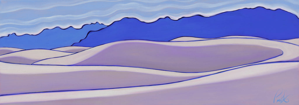 Liquid Movement of a White Sand Desert