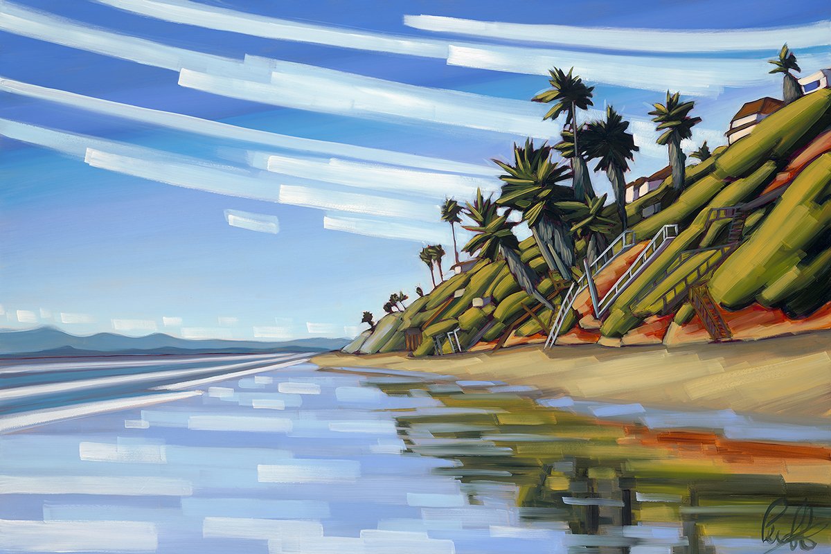 Low Tide at Leucadia Original