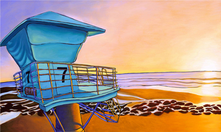 Low Tide at Tower 7 Perfect Giclee on Metal
