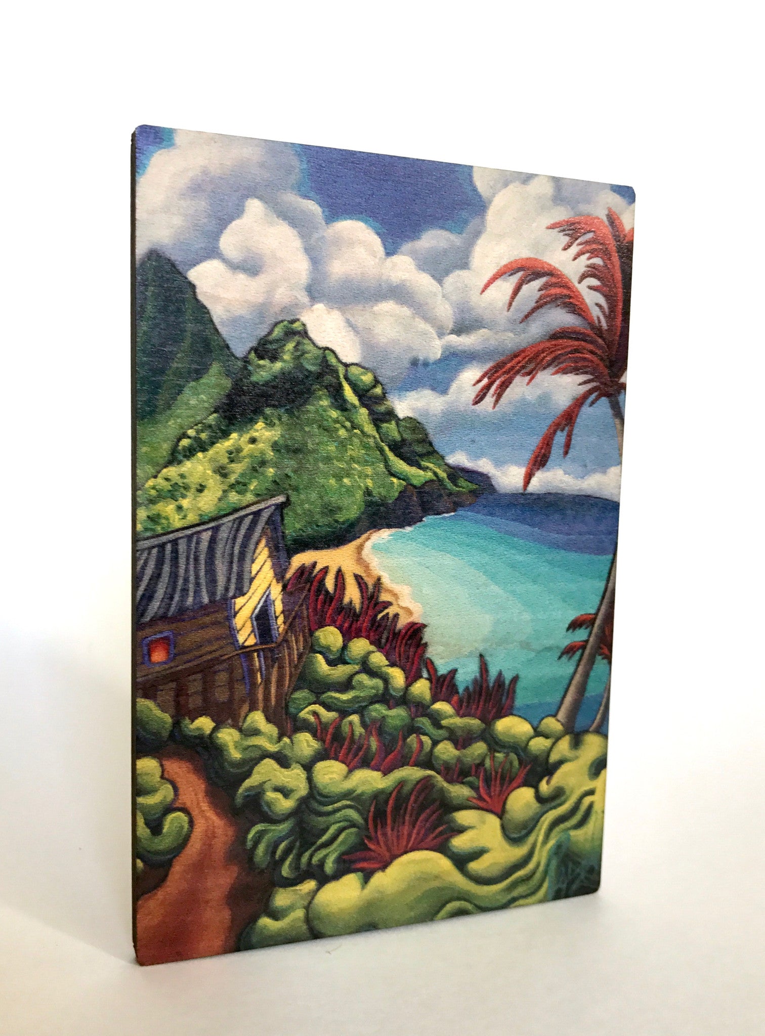 Na Pali Trails Wooden Postcard