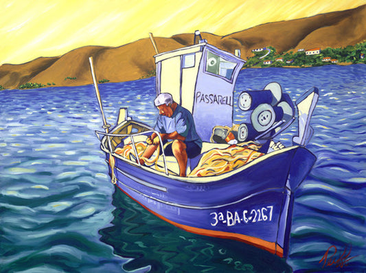 Pescador en la Bahia de Cadaques