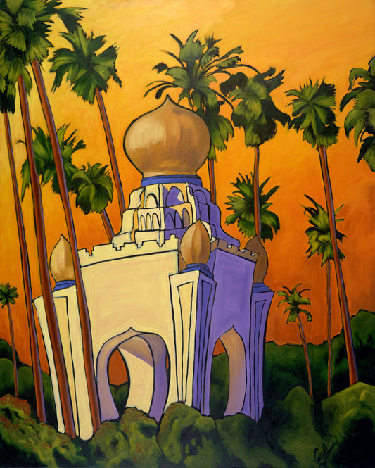 Self Realization at Dusk (Swami's) Perfect Giclee on Metal