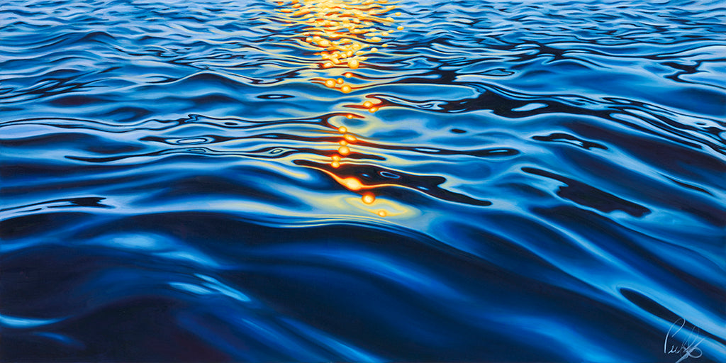 Sparkles Within the Blue Matted Print 8x10 (11x14 mat)