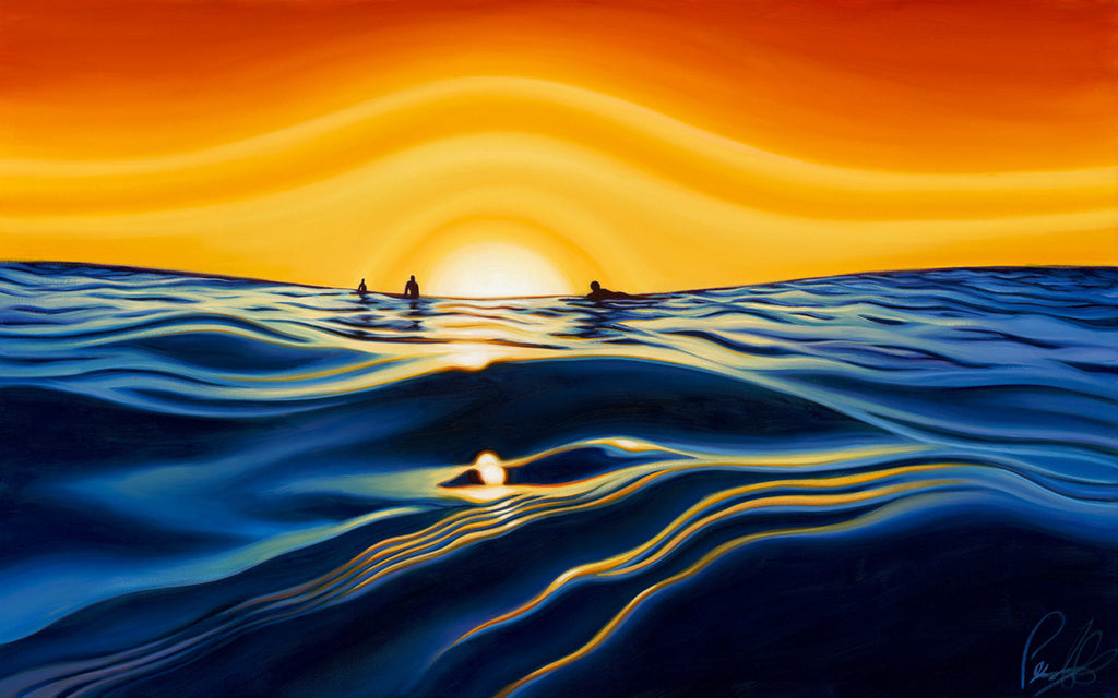 Sunset Glass Perfect Giclee on Metal 18 x 11.25
