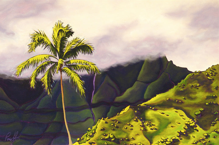 The Beauty of Mt. Na Molokama Perfect Giclee on Metal
