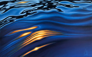 Light Waves Rippling on the Water Original Oil